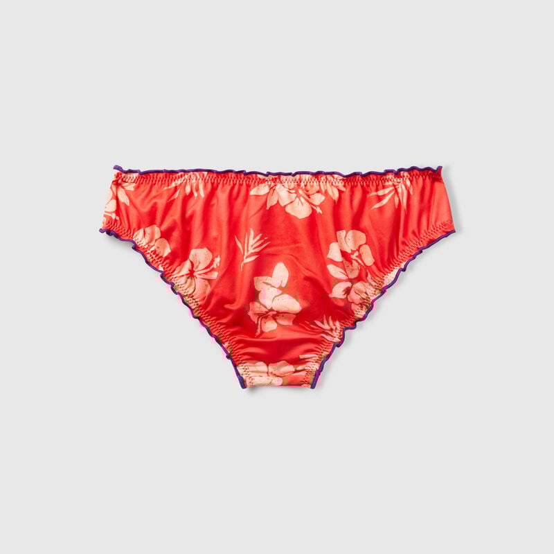 Swim bottoms with floral print