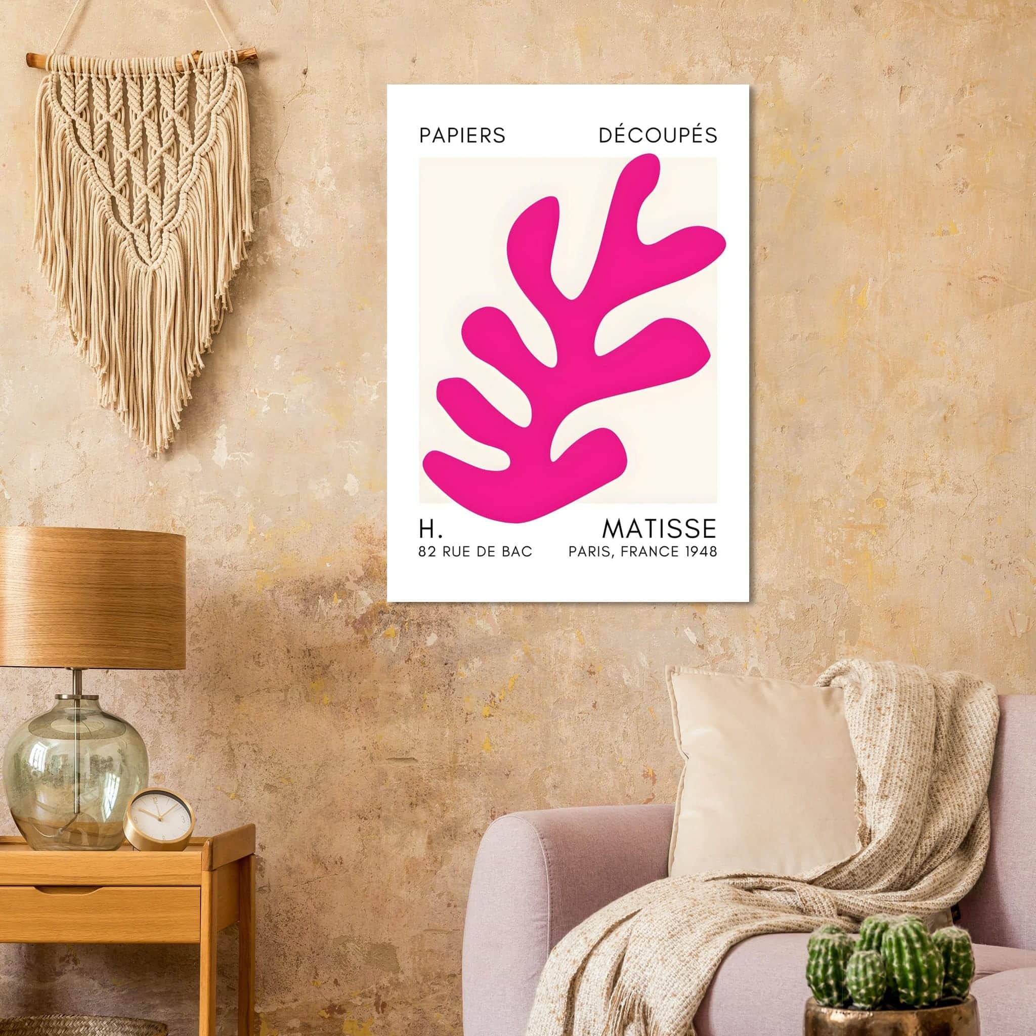 Artfulprints Poster Matisse – Ocean petals pink  - 70x100 cm - Roze