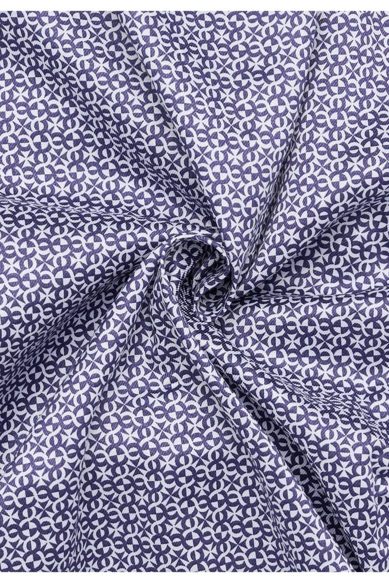 ETERNA Performance Slim Fit Tencel Hemd marine, Bedruckt