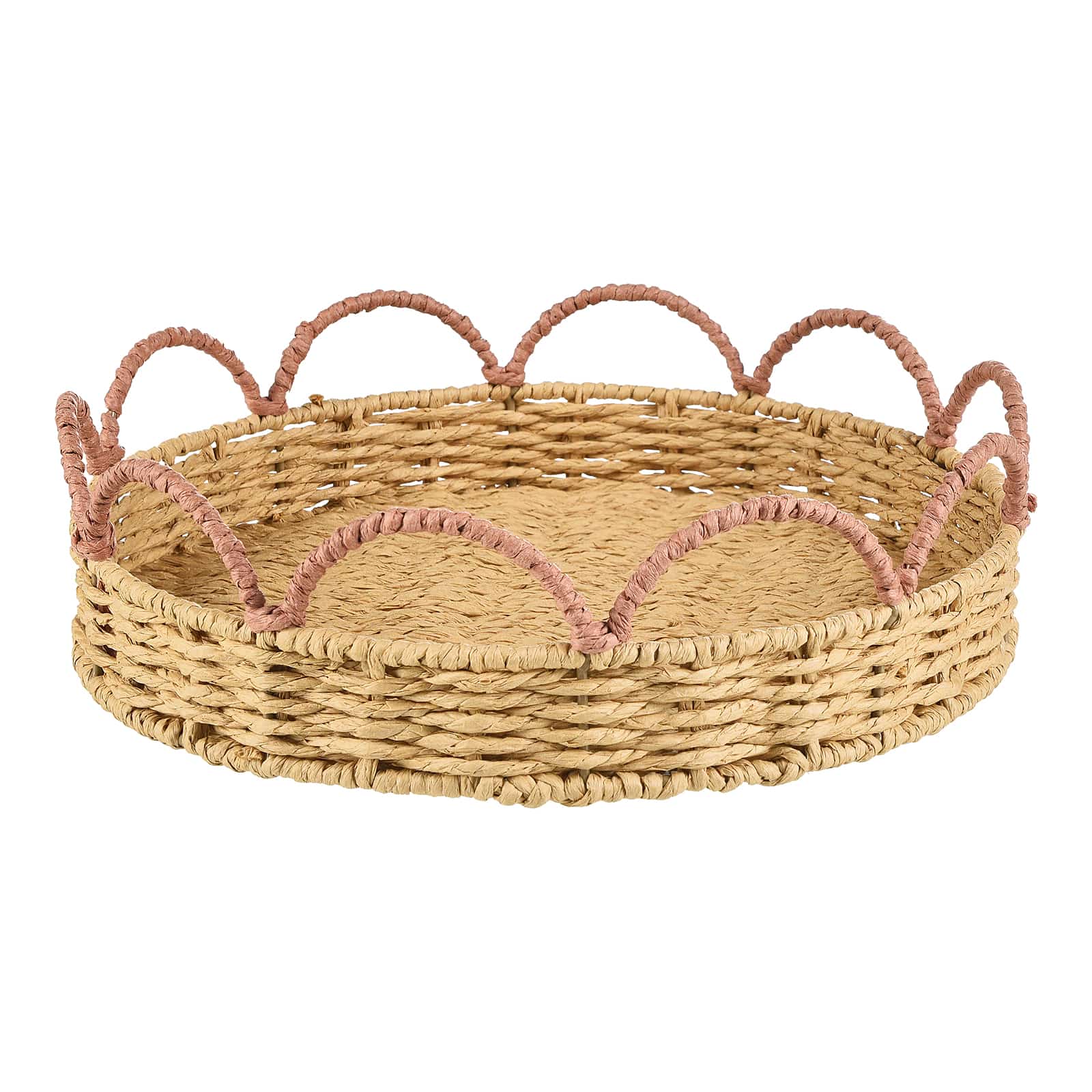 Deko-Tablett Rosa, ⌀ 30 cm, H 80 mm