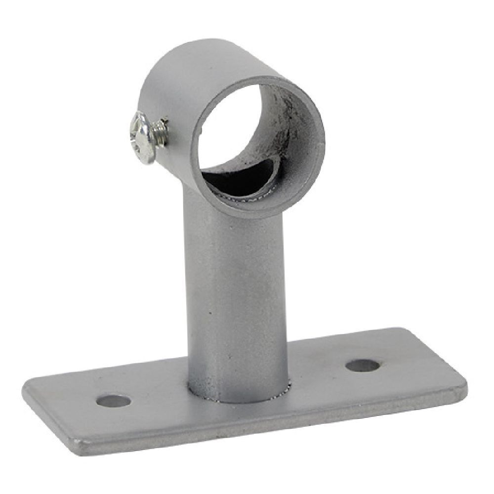 Support court métal gris pour tringle à rideau Ø1,6xL7cm