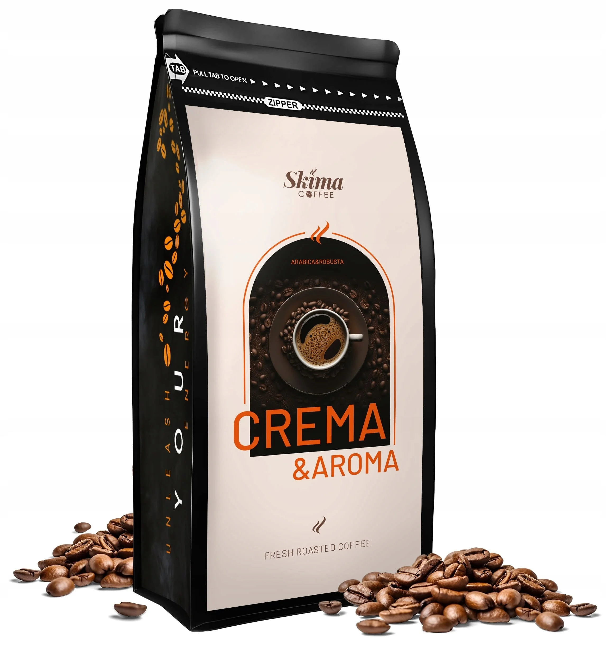 Kawa ziarnista 1kg Crema&Aroma Świeżo Palona do ekspresu