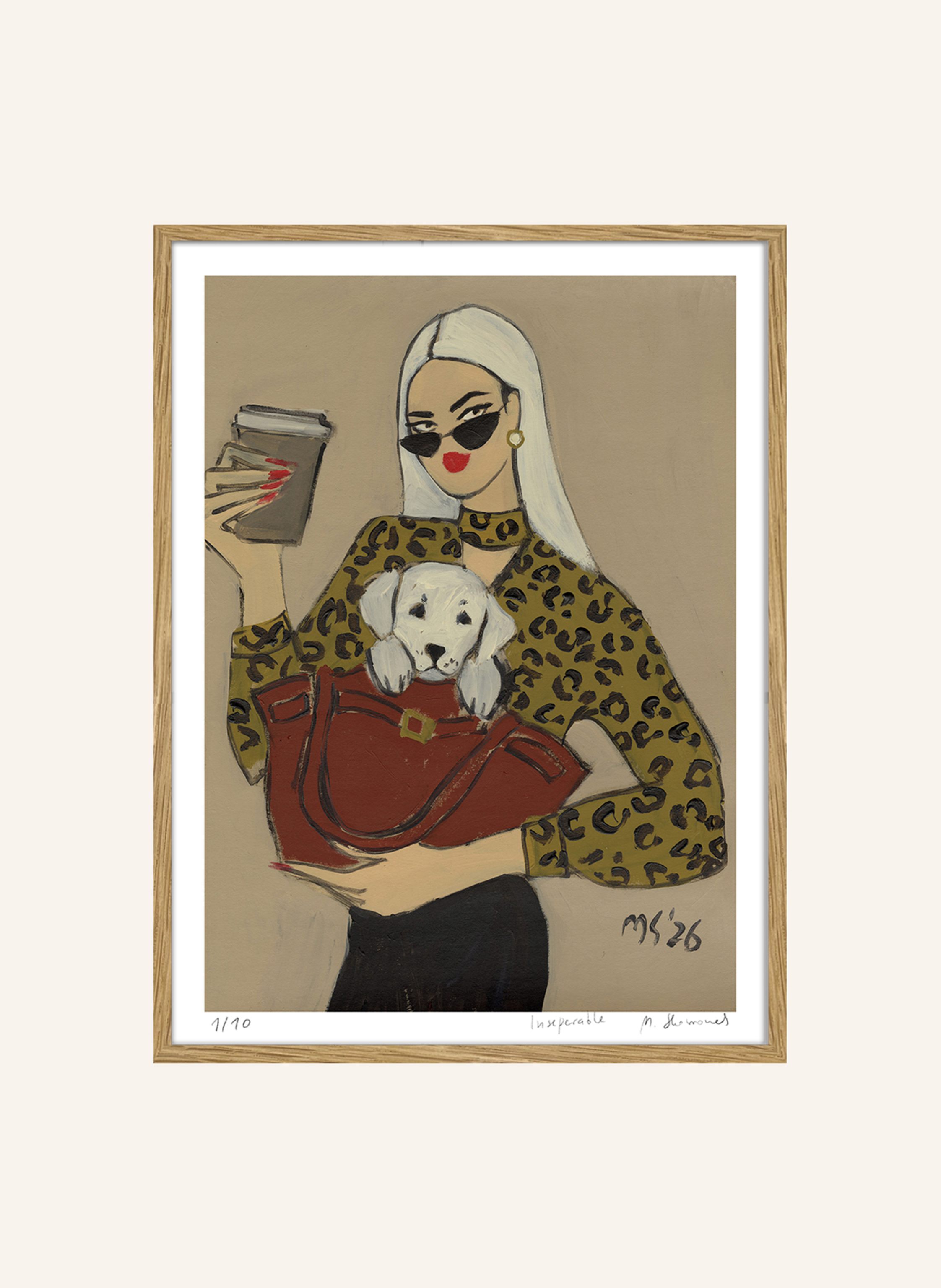 MARTAS ILLUSTRATION Limitiertes Kunstwerk INSEPARABLE mit Rahmen