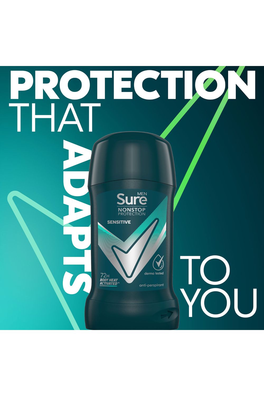 Sure AntiPerspirant Deodorant' Stick Sensitive 72H Protection, 6x50ml