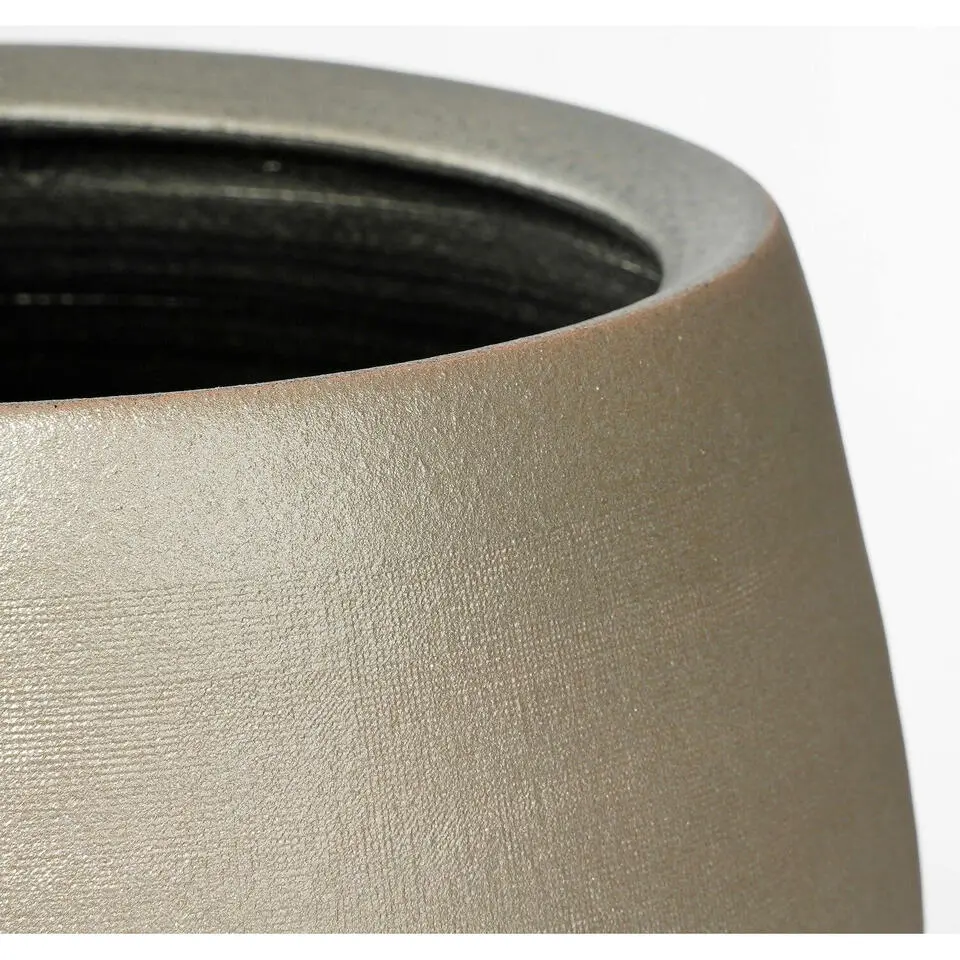 Mica Decorations Bloempot - goudkleurig - keramiek - 18 x 15 cm