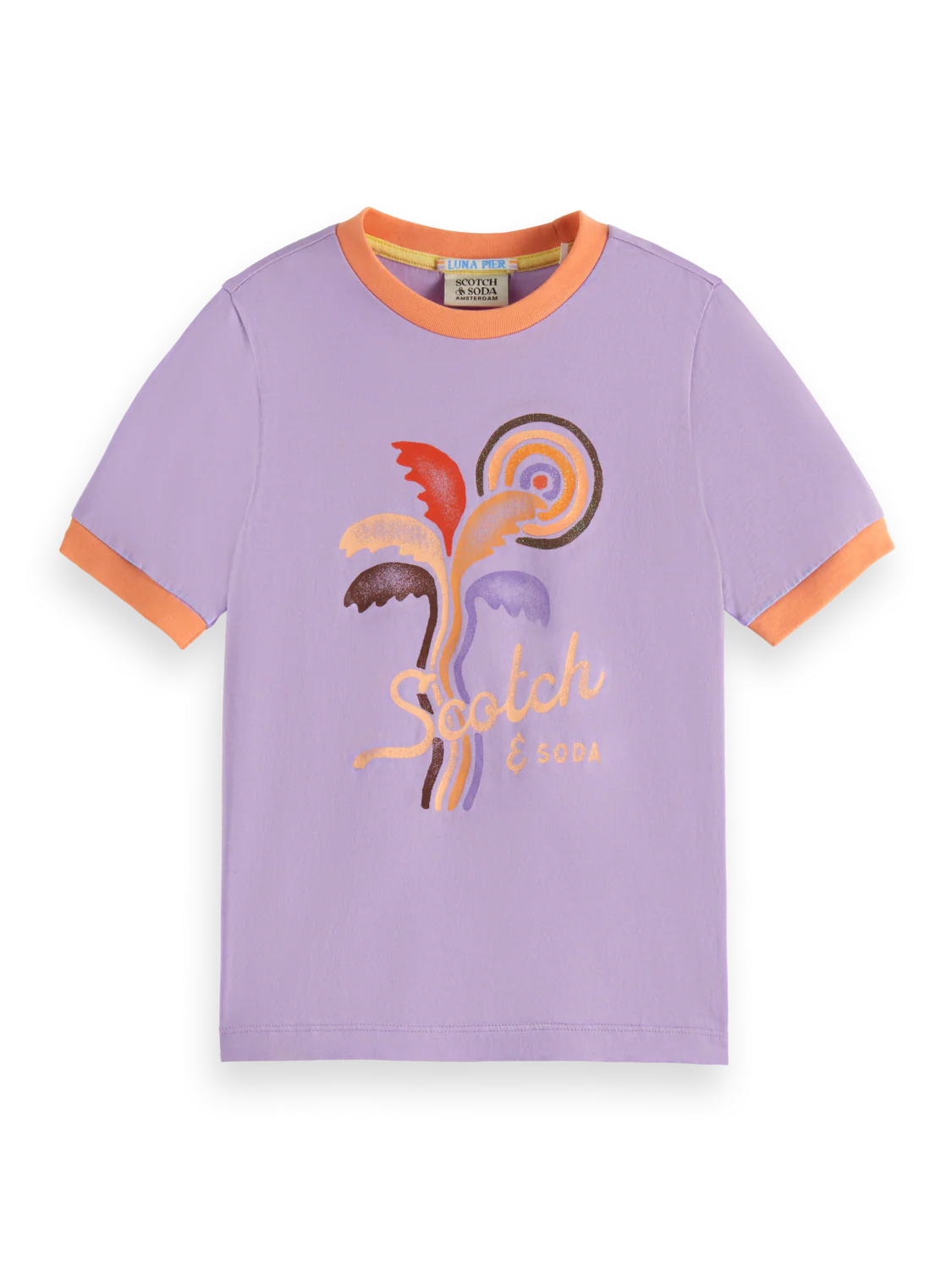 Girls' Regular-Fit Printed Ringer T-Shirt