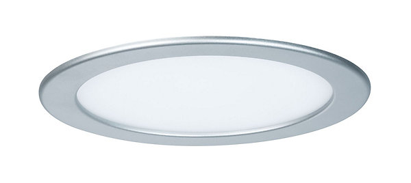 Panneau encastré LED IP44 rond 220mm 16,5W 1150lm 4000K Chrome mat