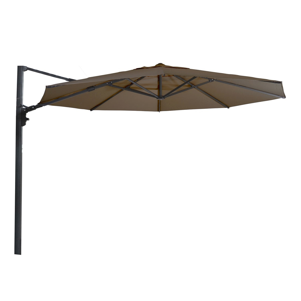 Lesli Living push-up parasol Virgo - taupe - Ø350cm