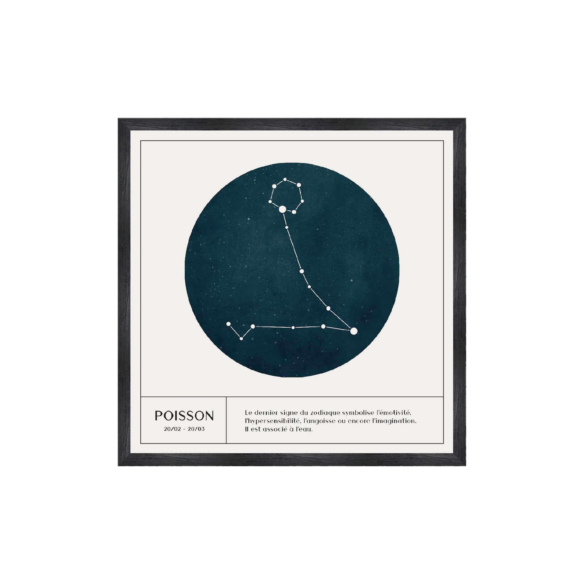 4MURS Tableau ASTRO POISSON coloris blanc