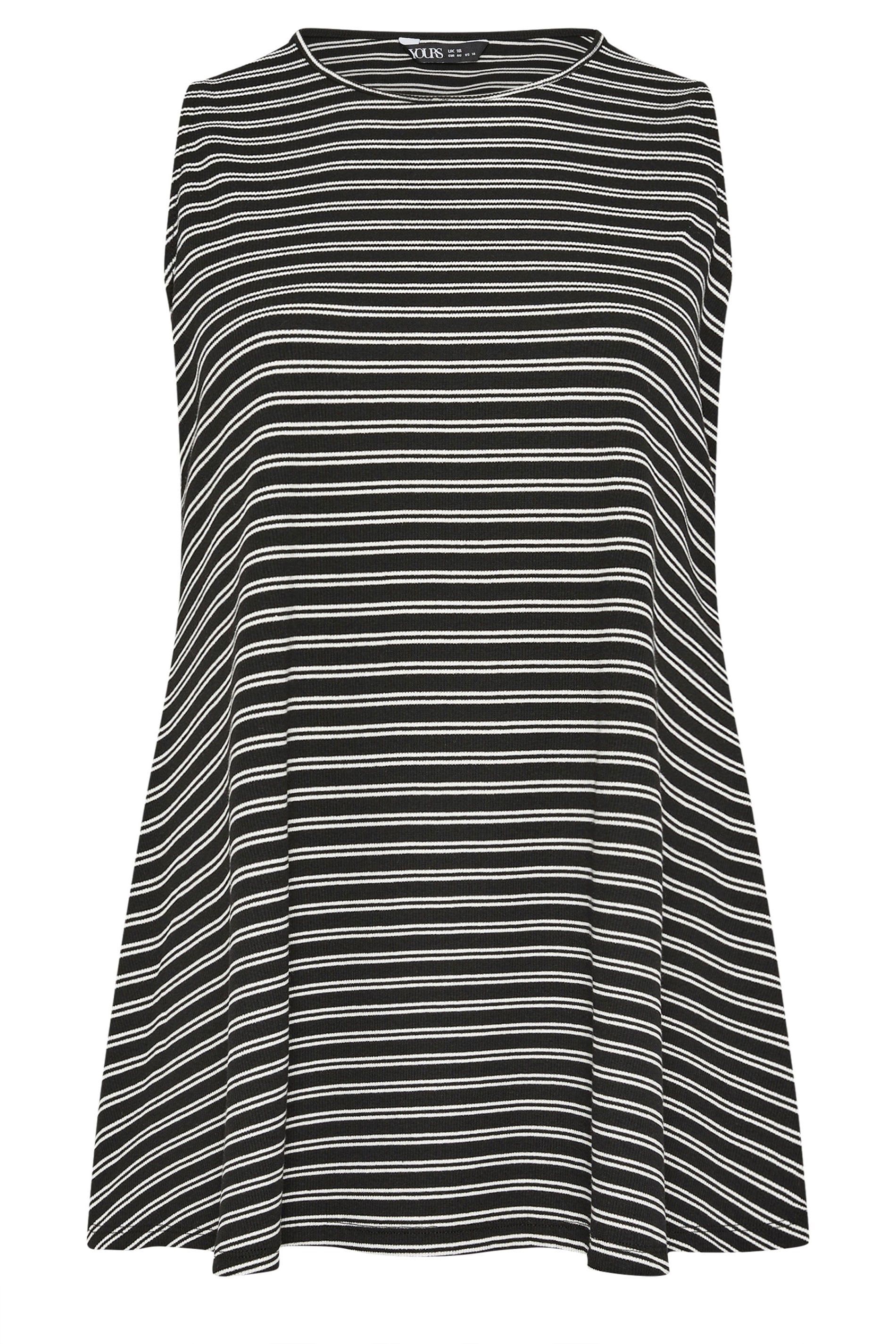 Yours Stripe Soft Touch Swing Vest Top