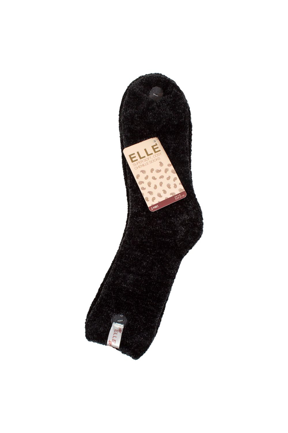 ELLE 2 Pair Chenille Leisure Socks