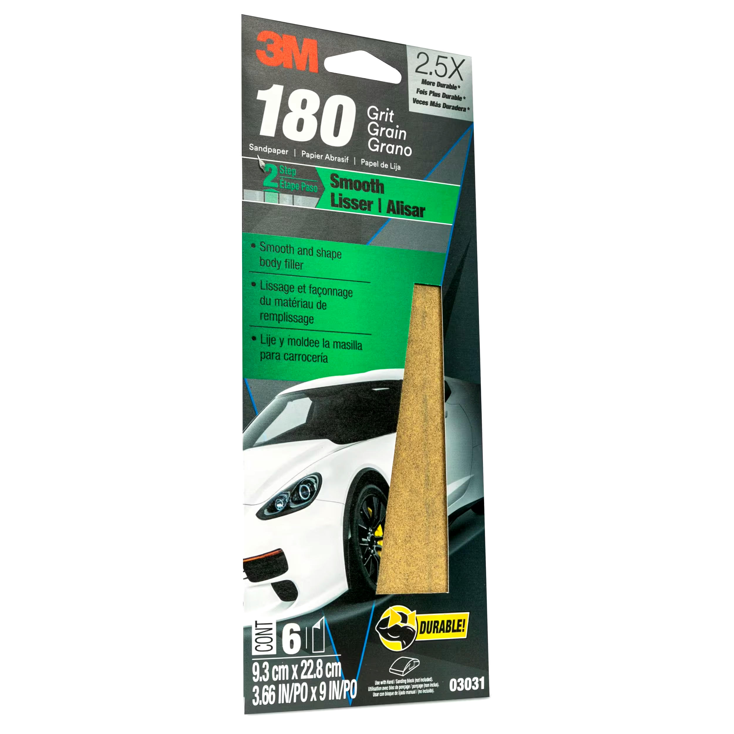 3M Sandpaper, 4-in x 9-in