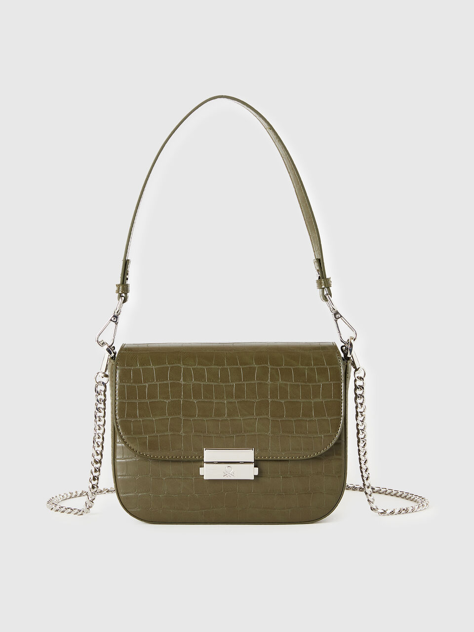 Small green Be Bag with coconut print