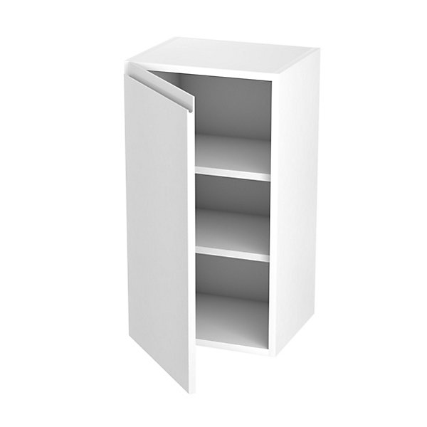Meuble haut de cuisine avec 1 porte GoodHome Garcinia blanc brillant L. 40 x H. 72 cm