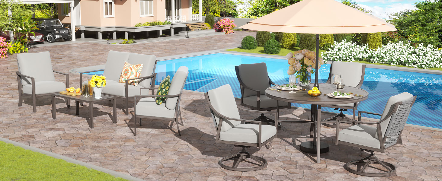 Metal furniture  set patio dining set