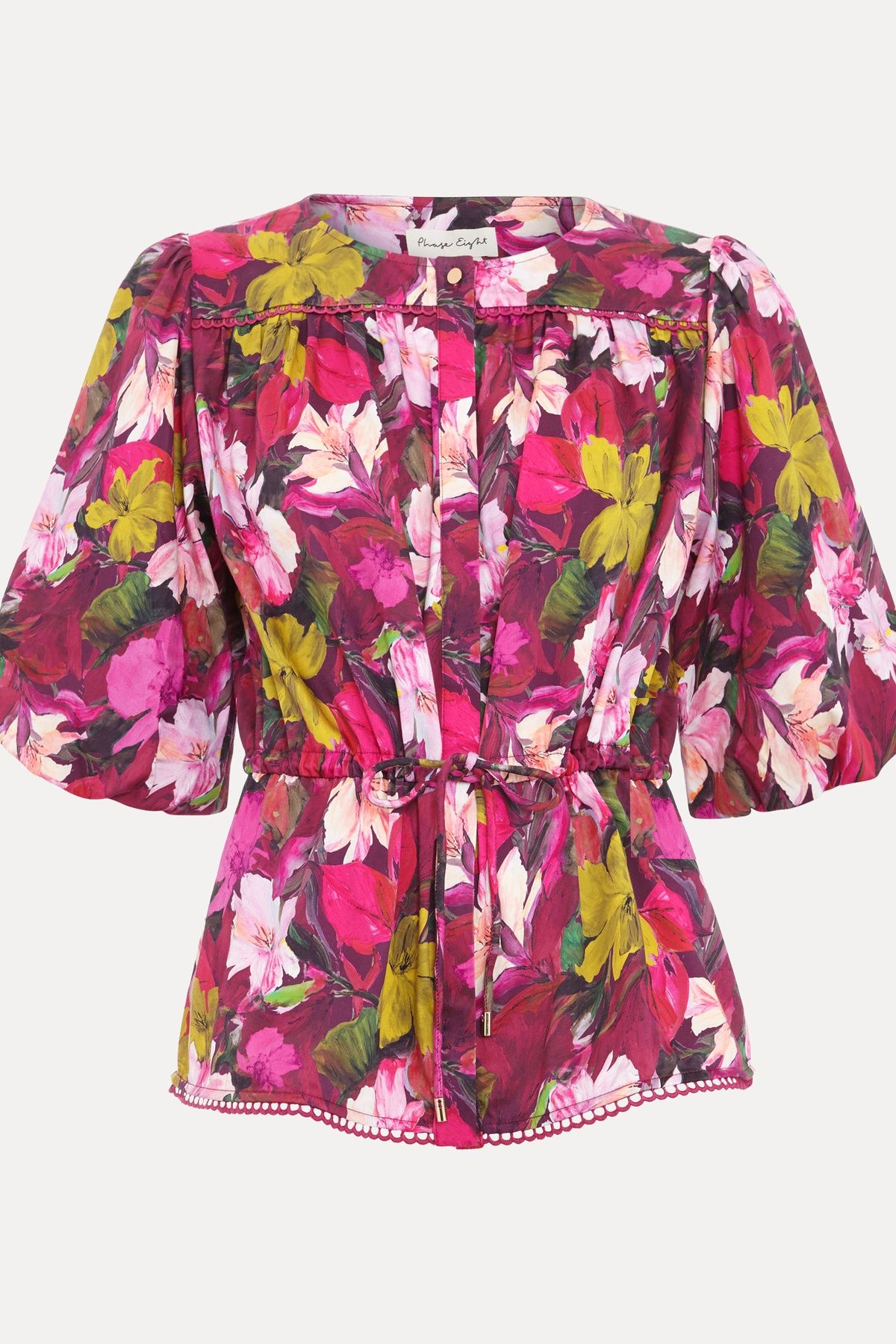 Phase Eight Pia Short Sleeve Floral Blouse