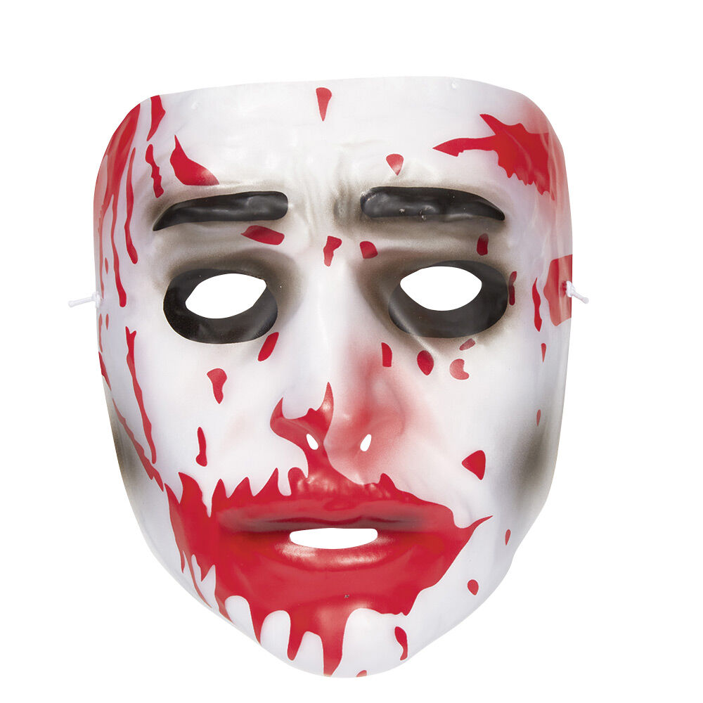 Masque adulte Halloween semi transparent sang dégoulinant