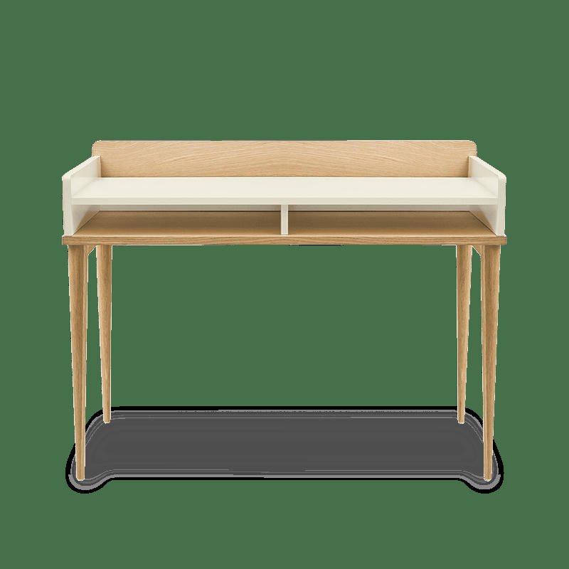 ROCK - Bureau compact en bois - chene naturel blanc sable