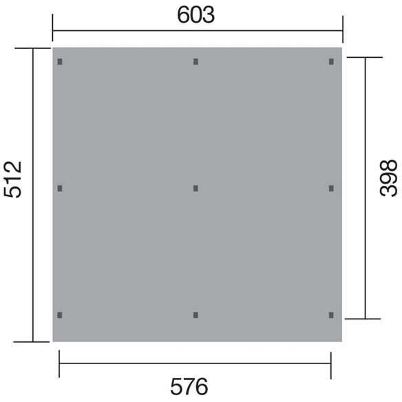 Doppelcarport »618«, Gr. 1, Flachdach, europäische Kiefer, kesseldruckimprägniert