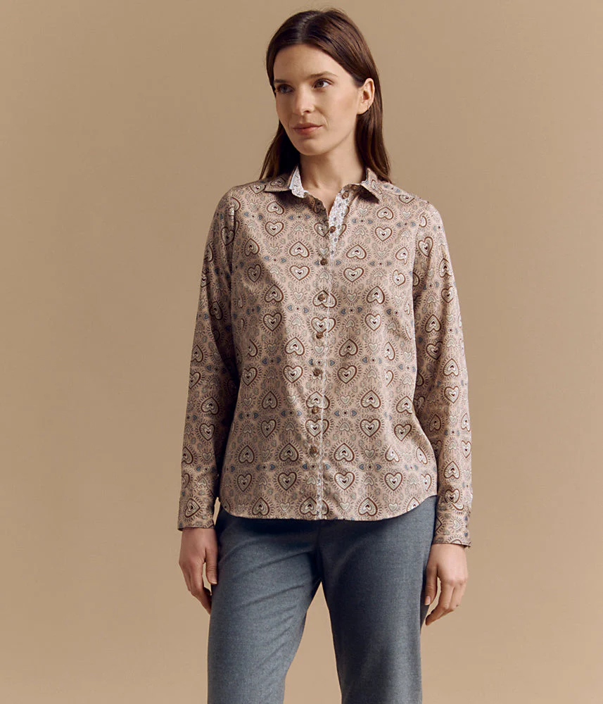 Chemise imprimée en coton CAMARGUE/84090/782