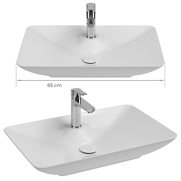 Meuble vasque CAVALLI-VP L. 90 cm coloris chêne   vasque à poser - Saniverre
