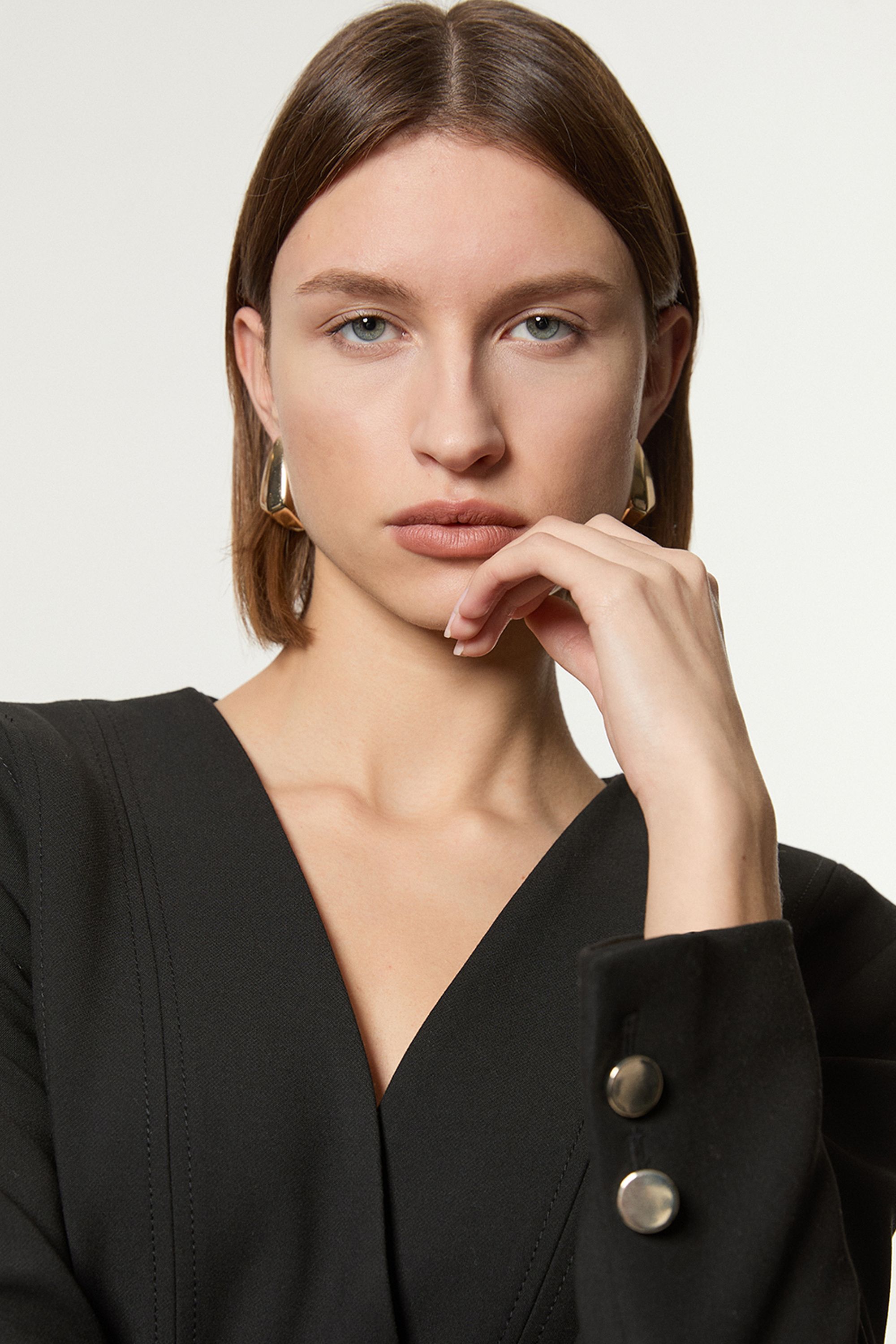 KarenMillen Compact Stretch Belted Peplum Tailored Jacket