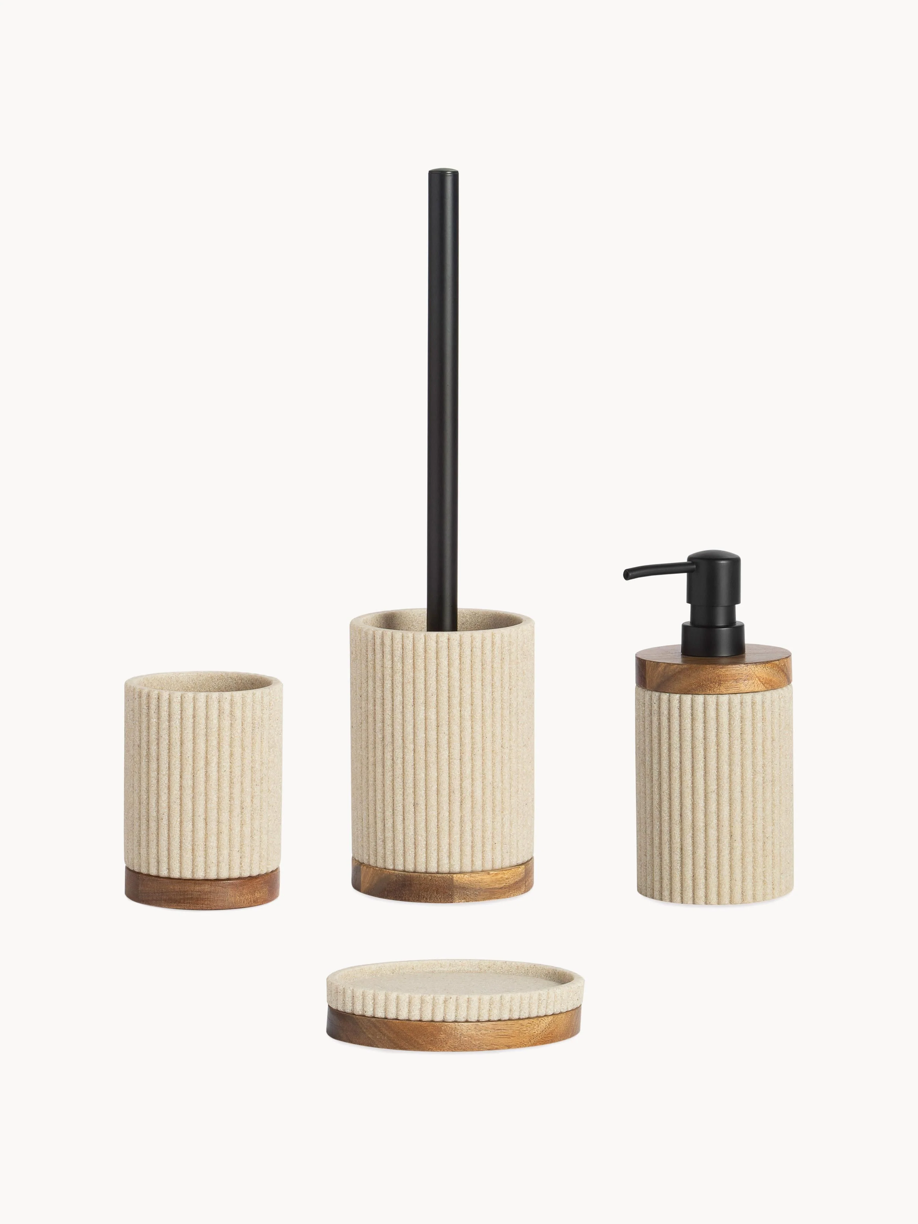 Toilettenbürste Laura mit Holz-Dekor