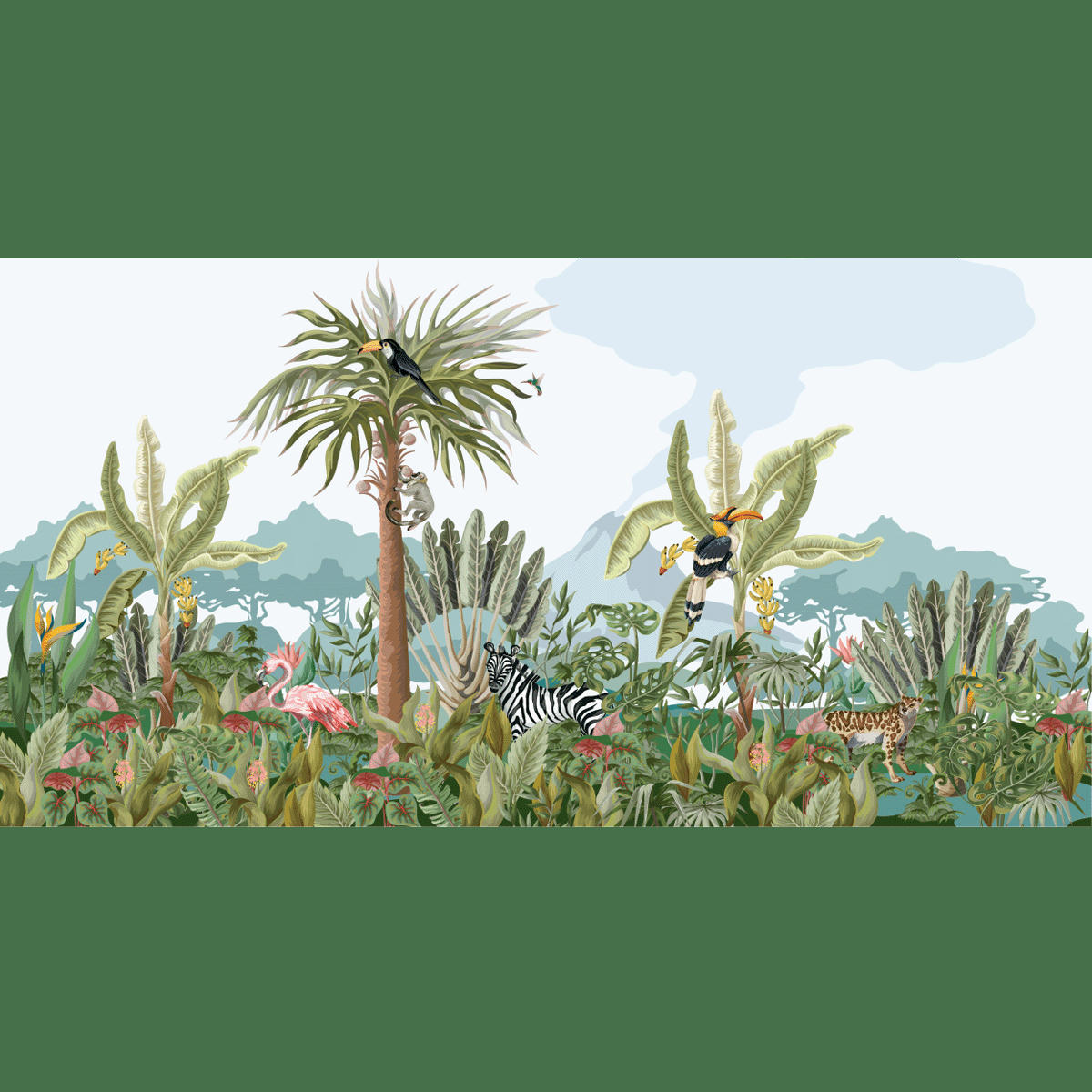 - Papier Peint jungle de la savane 250x480cm