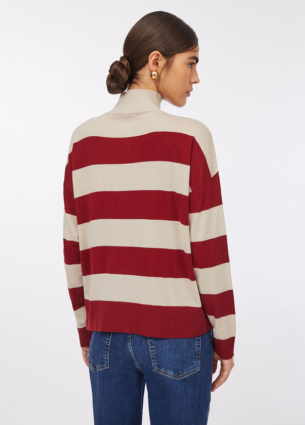 Lupetto a righe in misto lana