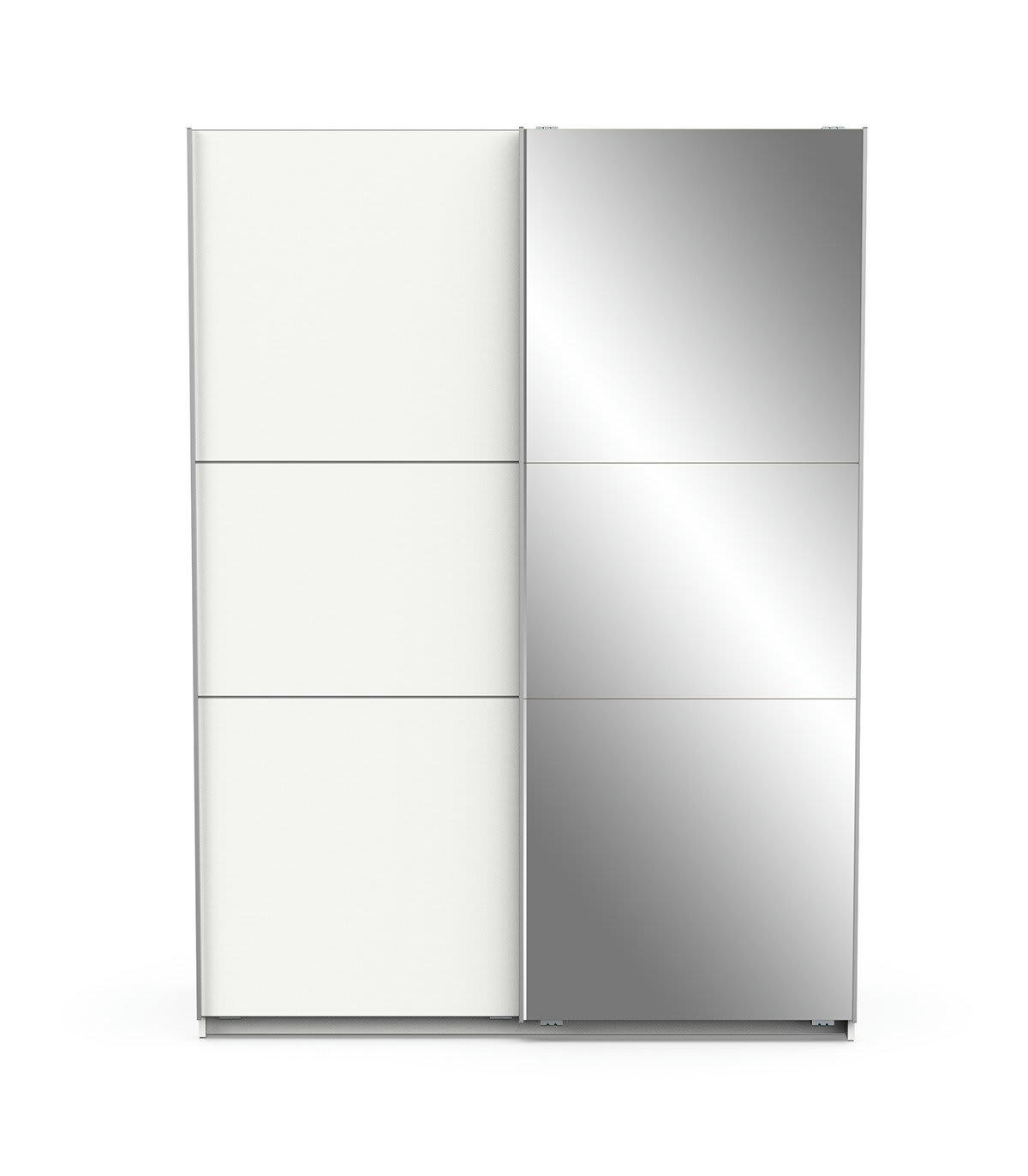 GHOST - Armoire 2 portes coulissantes et miroir - L148 cm