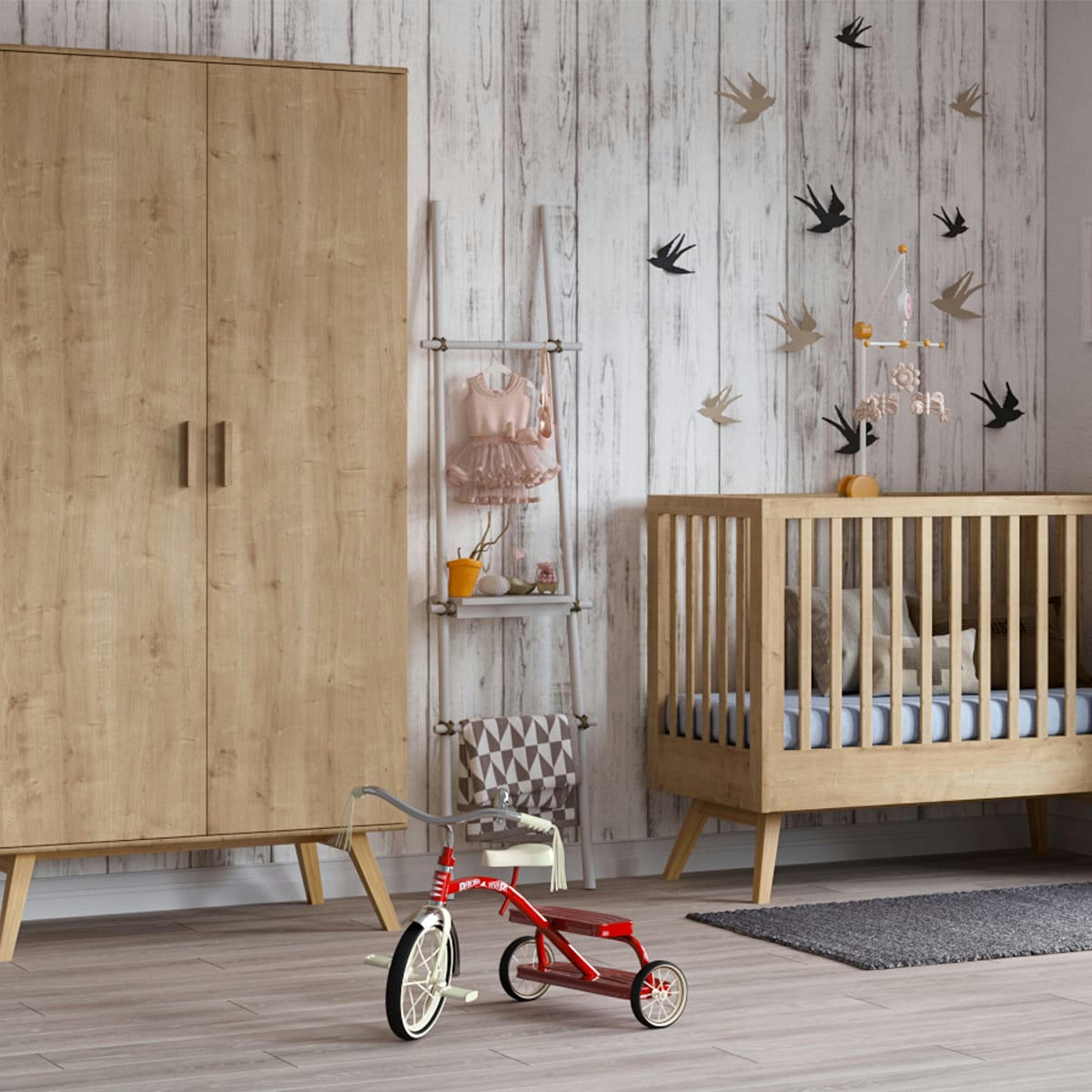 NAUTIS - Armoire 2 portes naturel