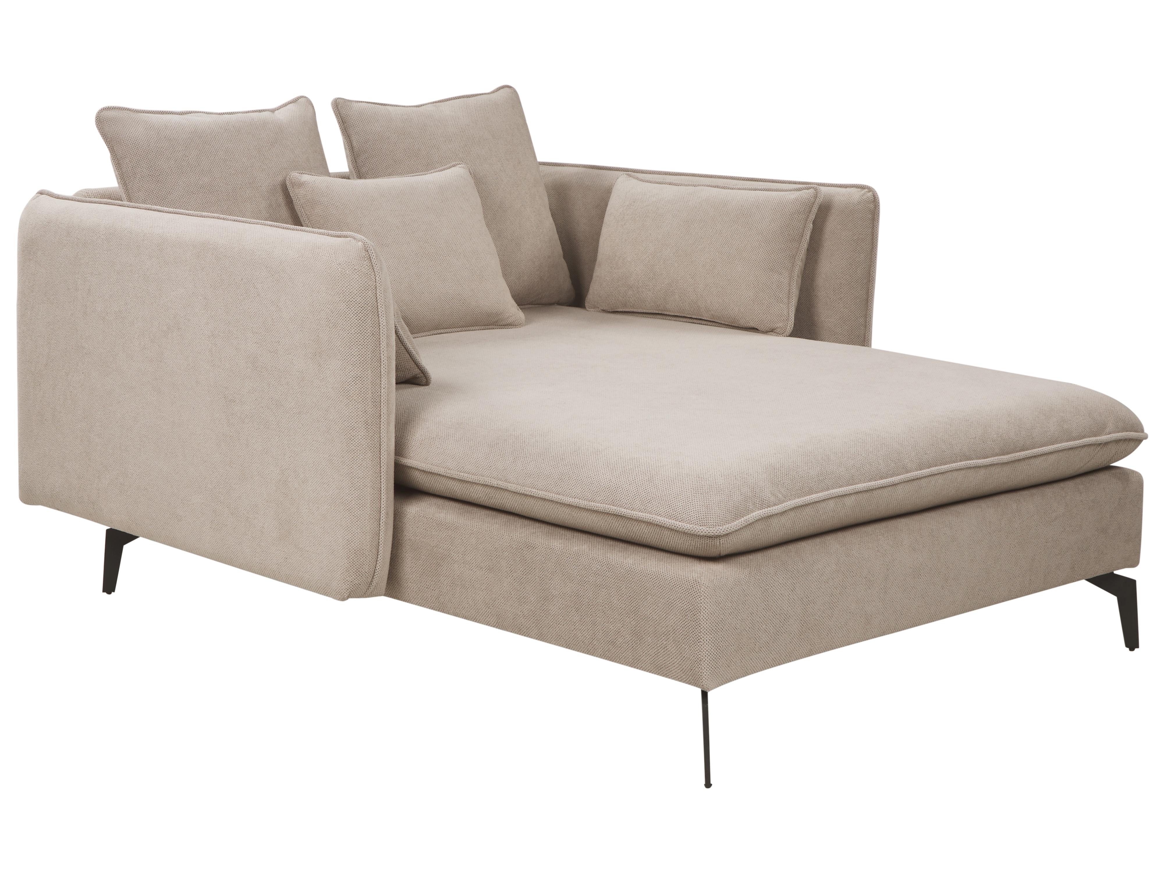 Chaise Longue CHARMES Fabric Taupe