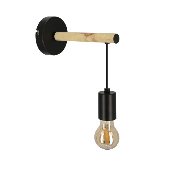 Lampa kinkiet IZZY 1x60w e27 czarny