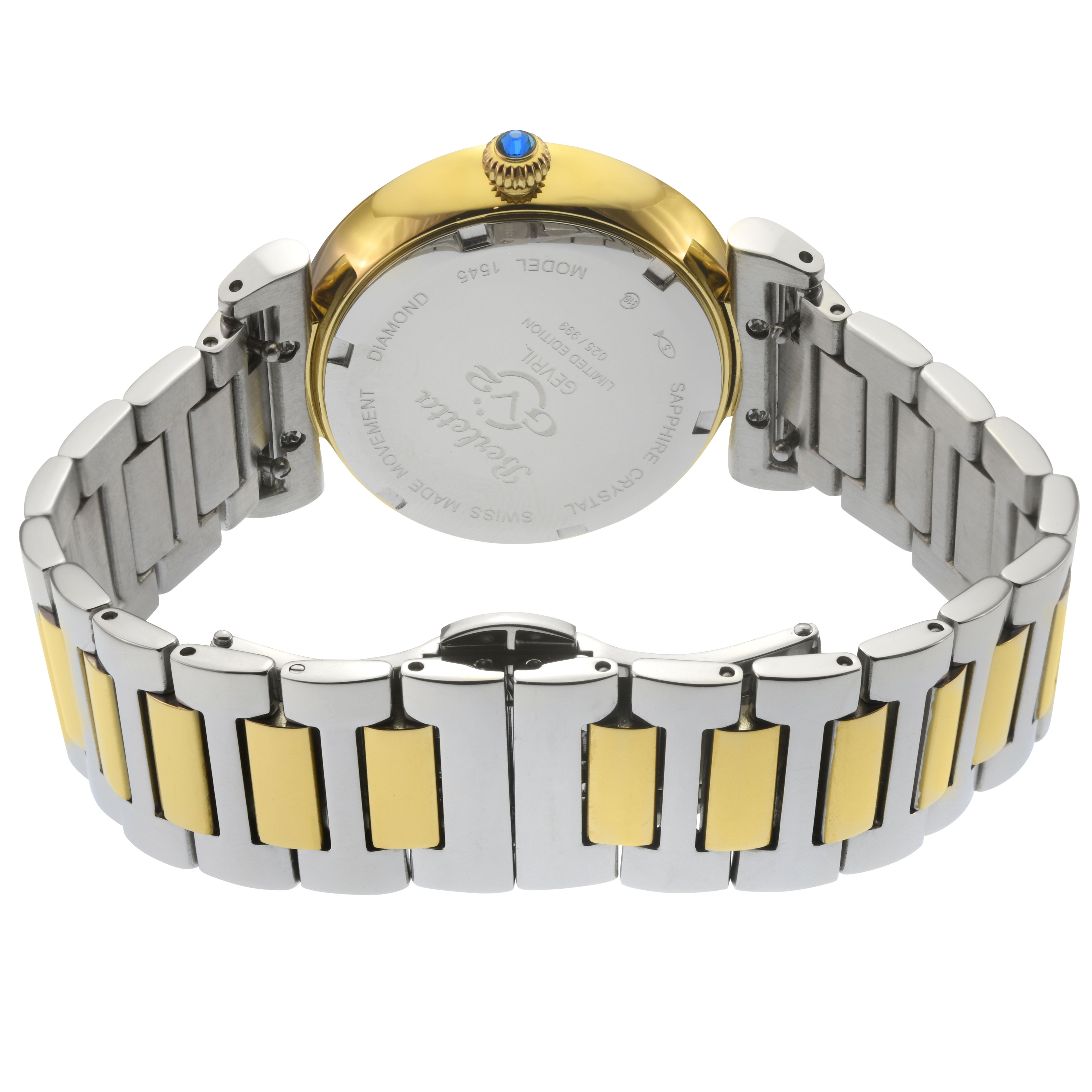 GV2 Berletta, Swiss Quartz Watch, White Dial, 316L Stainless Steel, and Sapphire Crystal