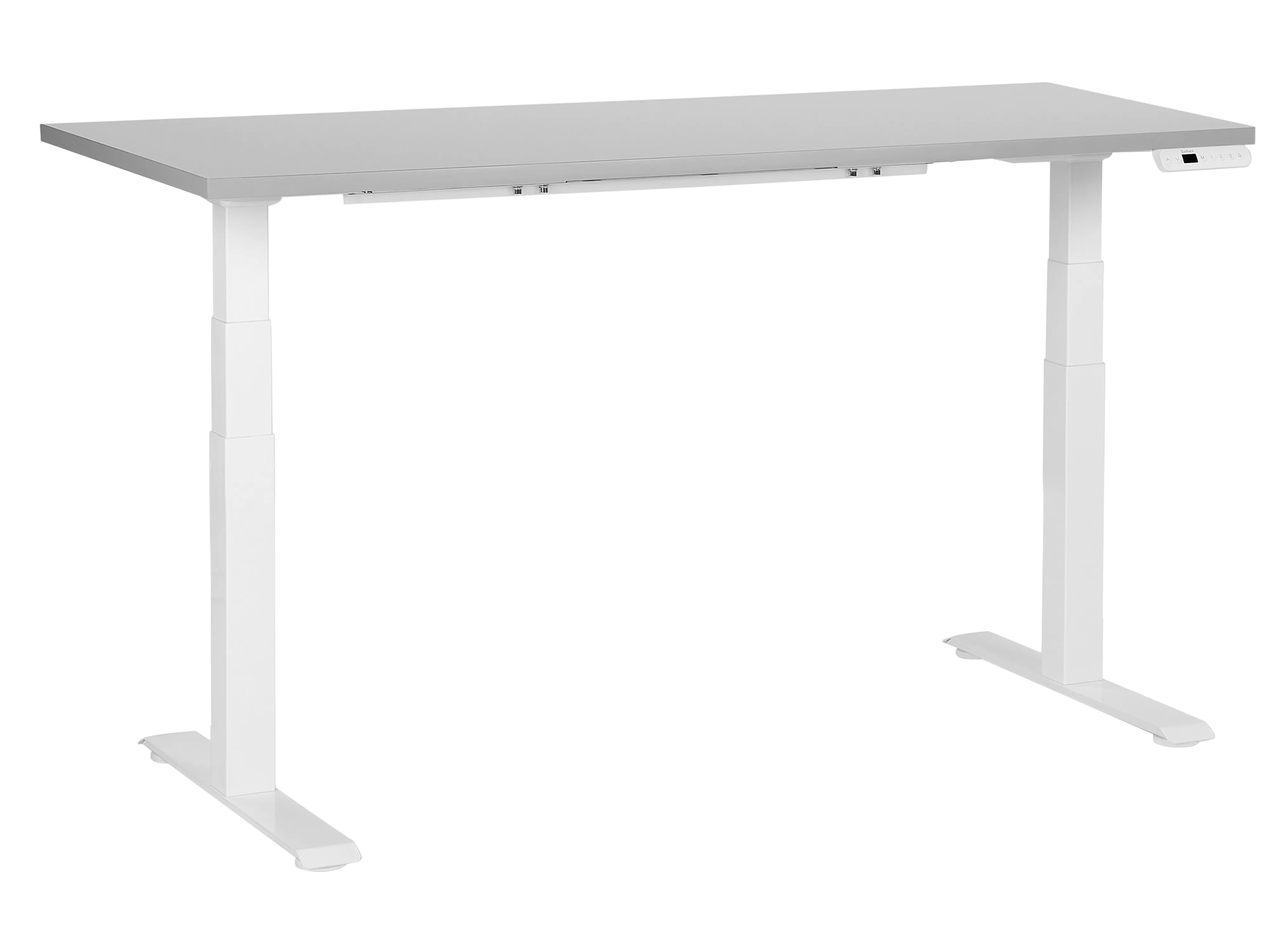 Electric Adjustable Standing Desk DESTINES Grey/ White 160 cm 72 cm
