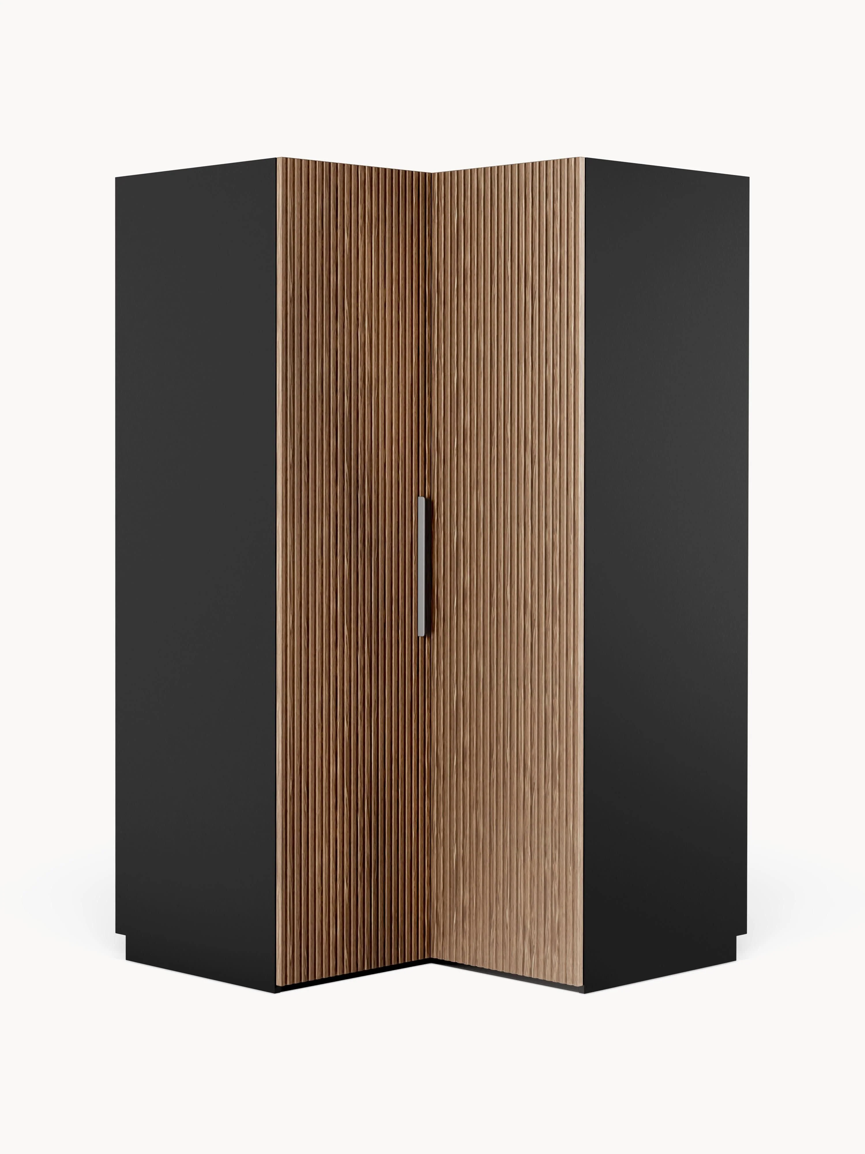 Modularer Eck-Kleiderschrank Simone, 115 cm Breite