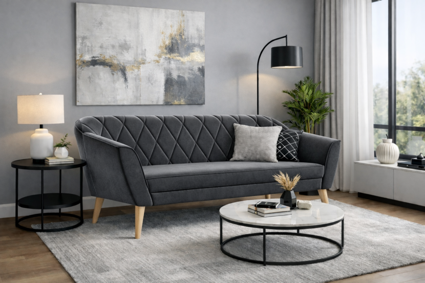 Sofa Skandynawska 3 osobowa GLORIA styl skand riviera 91