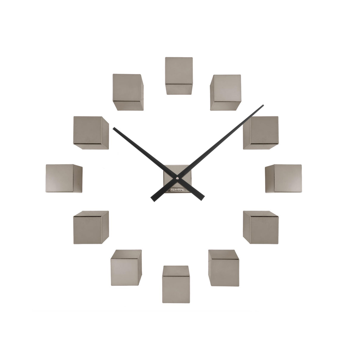 Karlsson wandklok DIY Cubic Metallic - grijs - Ø40cm