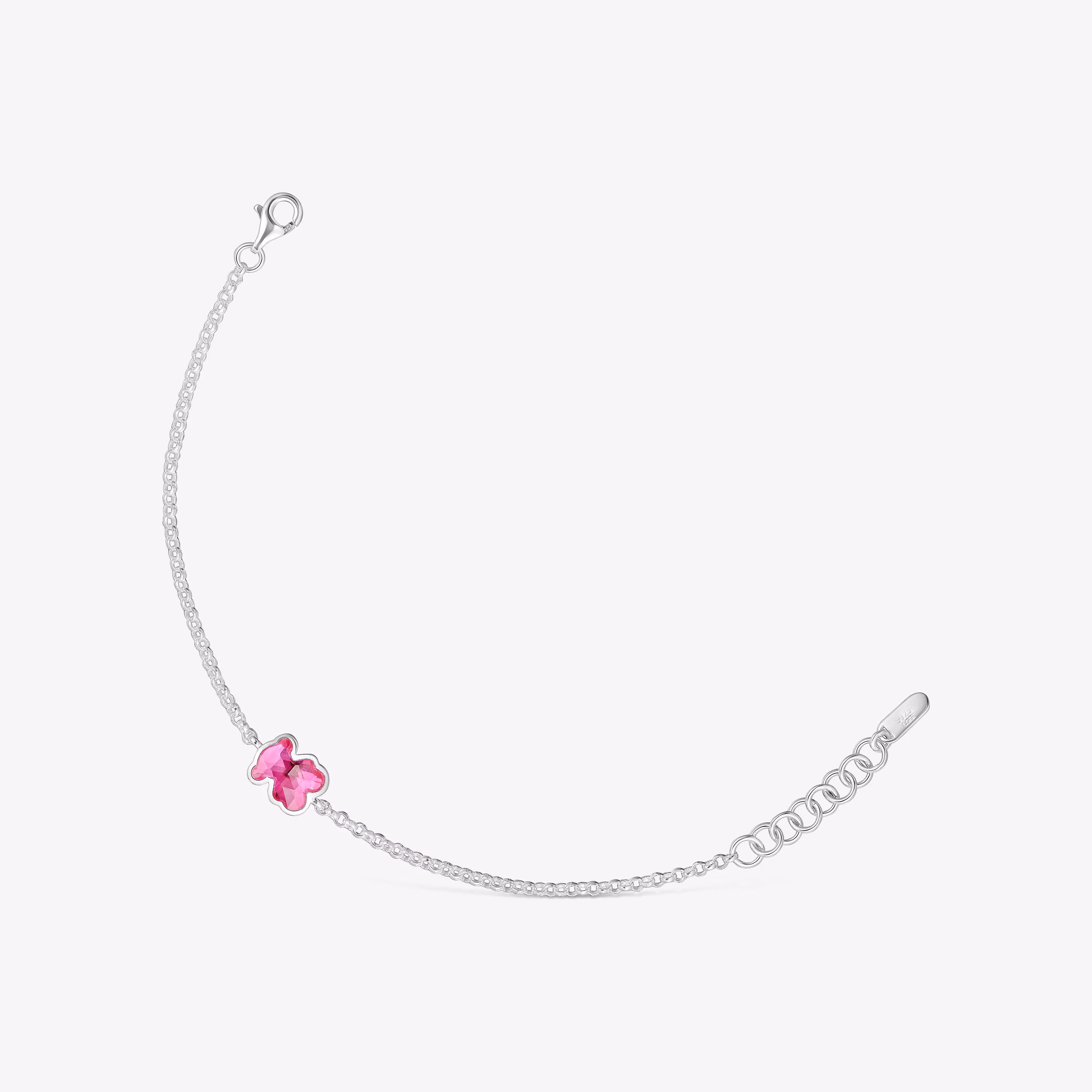 Pulsera cadena de plata y rubí creado en laboratorio Icon Color LGG