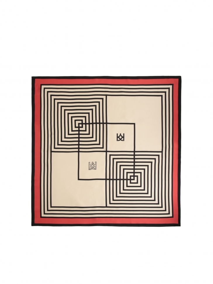 Patterned silk scarf