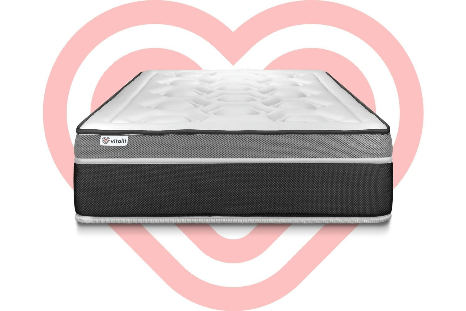 VITAL CARE - Matelas Ressorts ensachés et Mémoire de forme 90x200