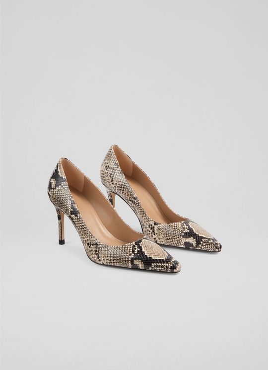 New Floret Snake Effect Heel Courts