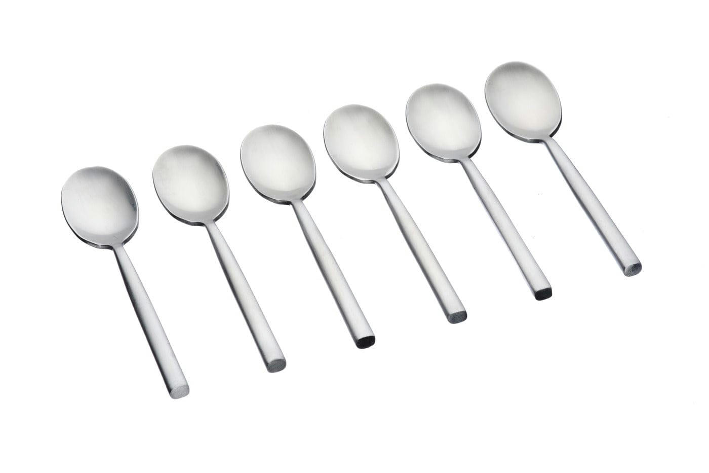 NUDE - Lot de 6 petites cuillères en inox argent