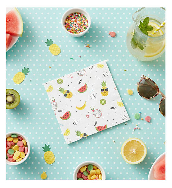 Lot de 20 serviettes en papier Happy sun