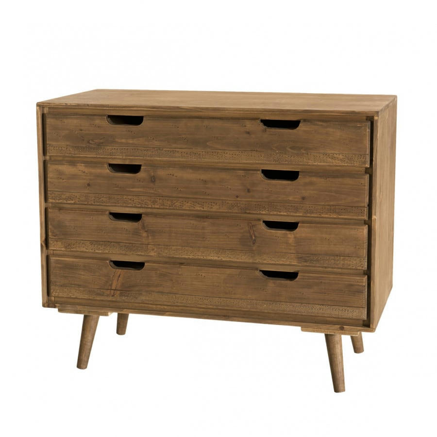 ANDREW - Commode 4 tiroirs en sapin