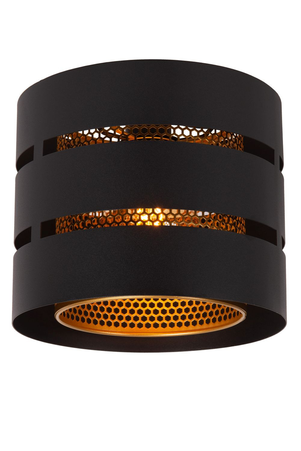 Lampa sufitowa czarno-złota-odcienie złota ROSAS 1xE27x40W Lucide