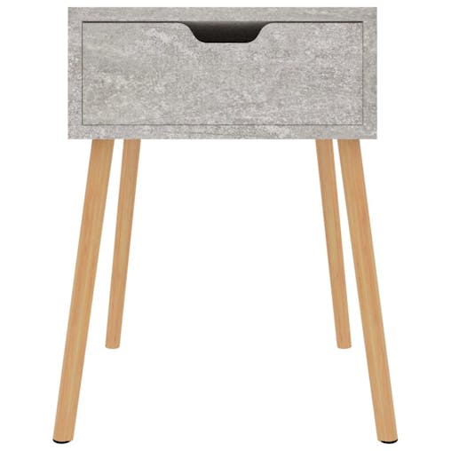 NNEVL Bedside Cabinets 2 pcs Concrete Grey 40x40x56 cm Chipboard