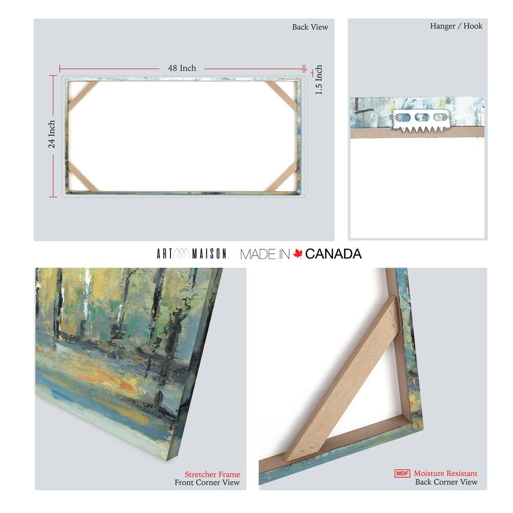 Northwood Collections Sky Branches Wood Frame Canvas Wall Art, 24 x 48-in