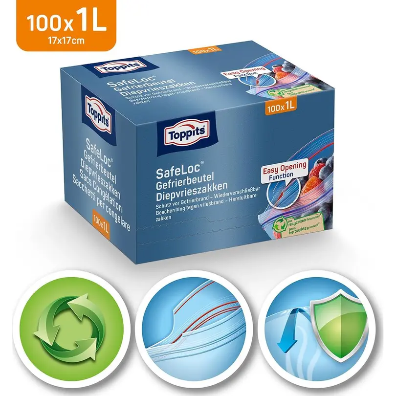 Frischhaltebeutel 100er-Set Toppits