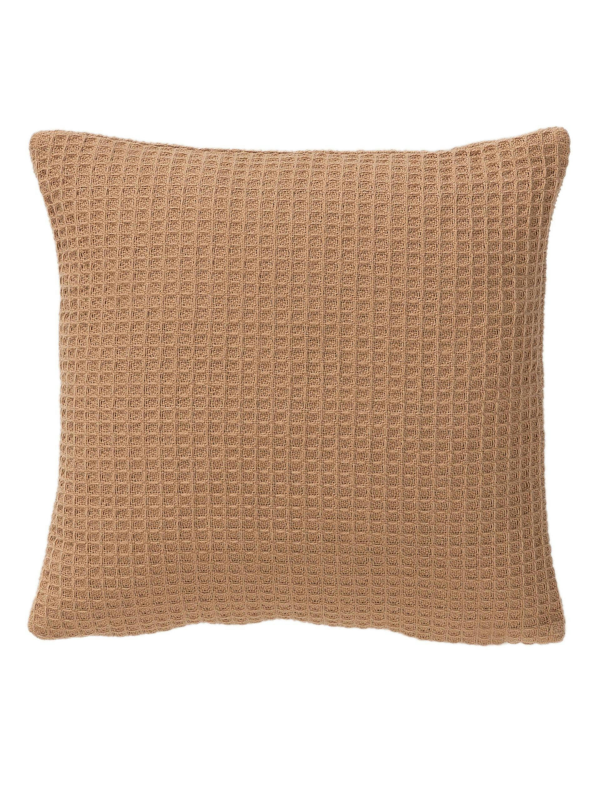 AMALIA - Housse de coussin marron clair 45x45